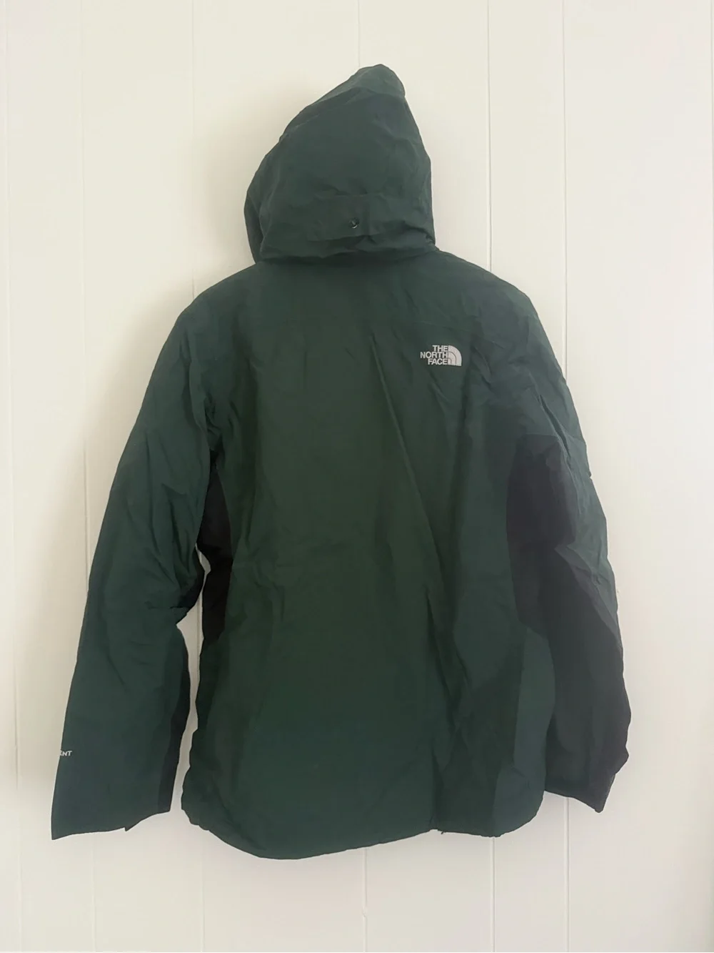 The North Face Green and Black Waterproof Hooded Shell Jacket